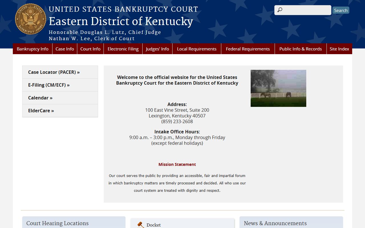 Magoffin County court dockets Eastern District bankruptcy source