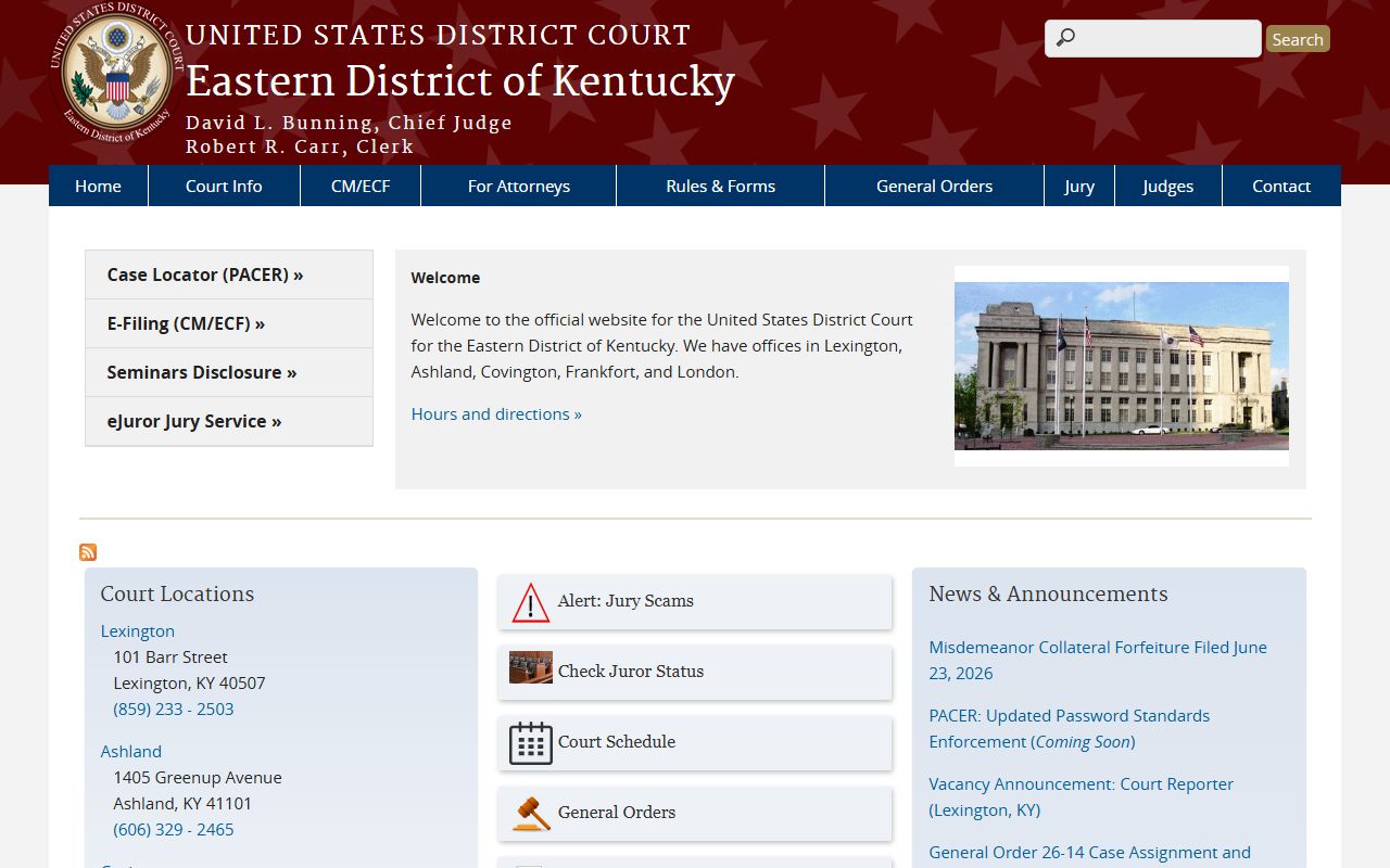 Magoffin County court dockets Eastern District of Kentucky source