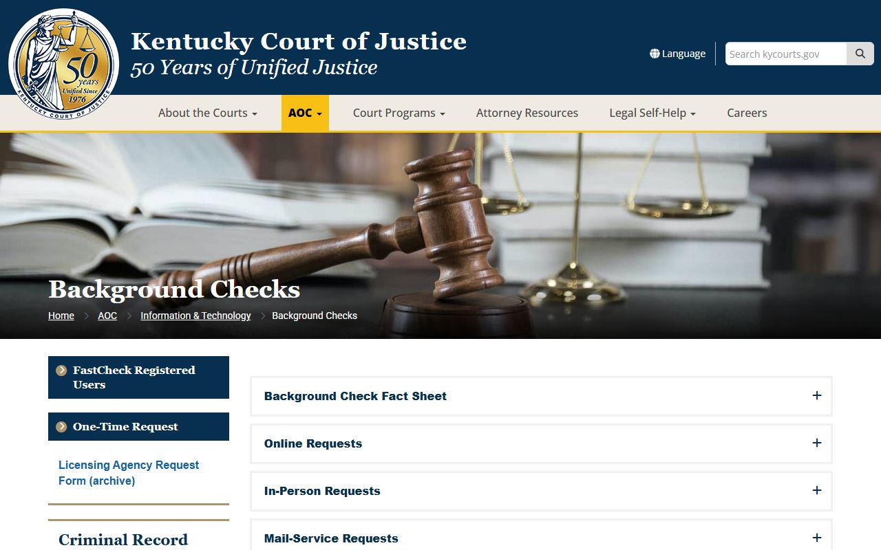Magoffin County court records Kentucky Court of Justice background checks source