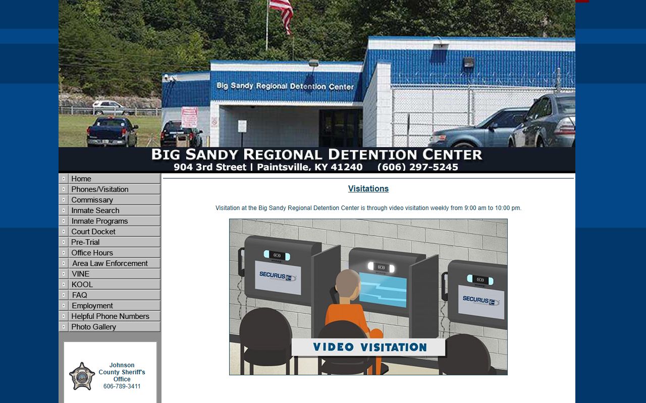 Magoffin County inmate records Big Sandy video visitation