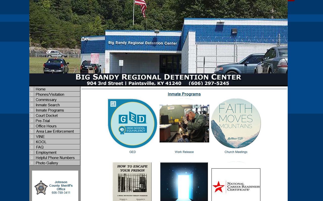 Magoffin County inmate records Big Sandy inmate programs