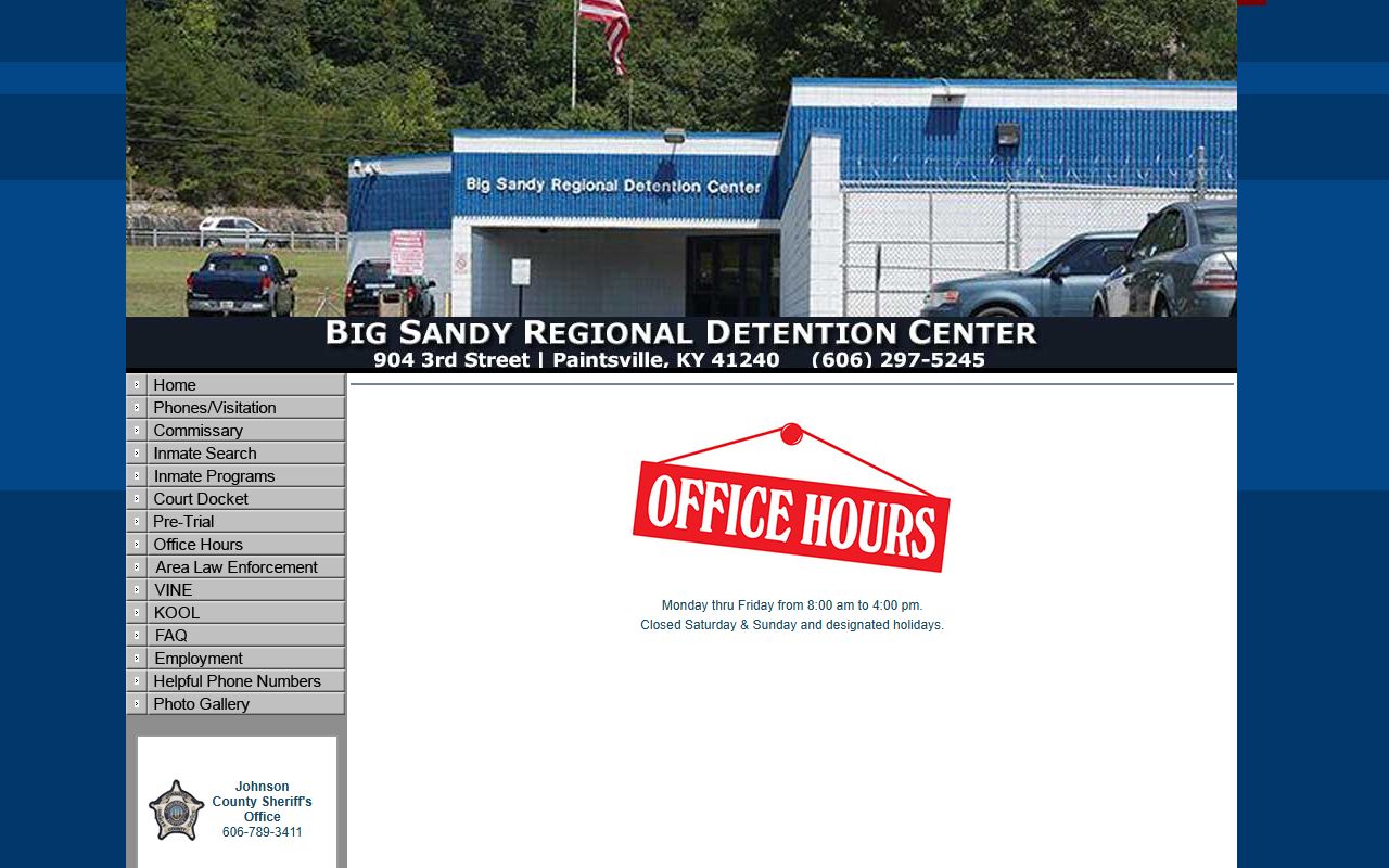 Magoffin County inmate records Big Sandy office hours